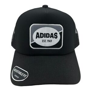 Adidas Men's‎ Foam Trucker Hat Snapback Black/White Adjustable Fit Cap NWT Mesh